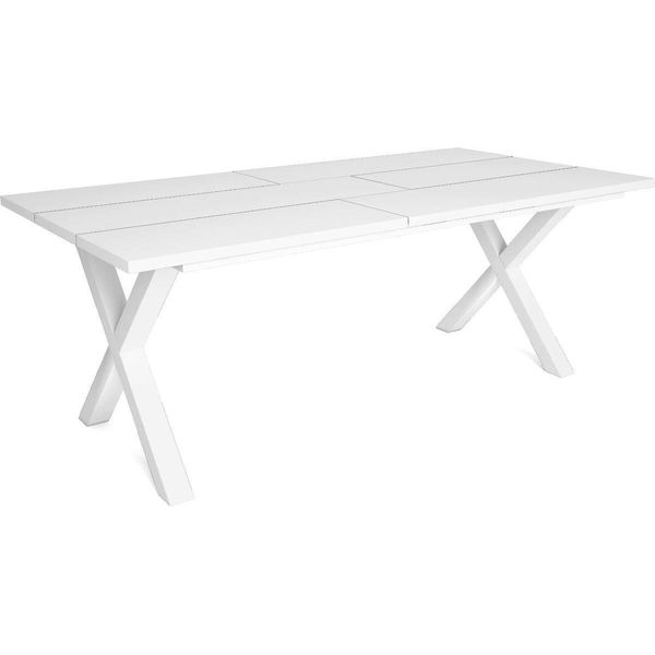 Bolt Edge, Tavolo Da Pranzo Divine - Rettangolare - 4-8 Persone - Struttura A X - Rovere E Acciaio - 200X90X75 Cm-image