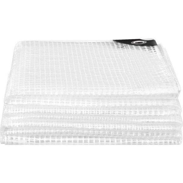 Happiq Telone Trasparente 3X5 M - Impermeabile - Antistrappo - Resistente Ai Raggi Uv - Per Mobili Da Giardino, Trampolini E Legna Da Ardere-image