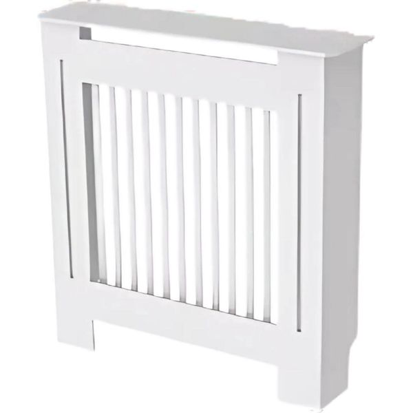 Copriradiatore Opulence - 78X92 Cm - Pannelli Verticali In Mdf - Elegante - Bianco-image