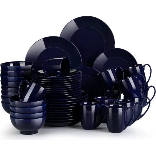 Artesano Set Da Portata Santivo - 48 Pezzi - 12 Persone - Blu Scuro - Piatti Da Portata - Servizio Da Tavola - Piatti Fondi - Piatti Da Colazione - Piatti Da Portata - Piatti Da Portata Da Cucina-image