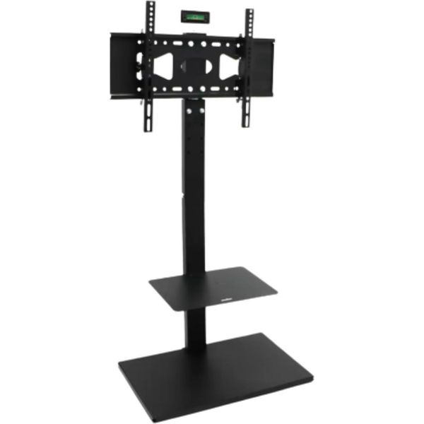 Porta Tv Vaylen 32-65" - Regolabile In Altezza - Mobile - Con Ripiano E Gestione Cavi - Nero"-image