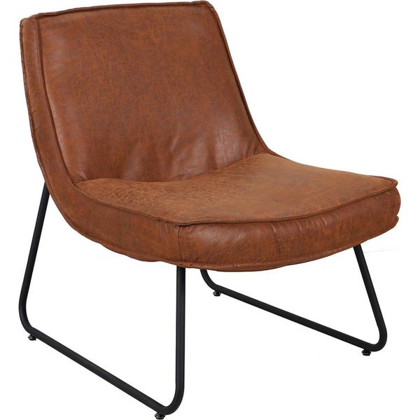 Happyment Poltrona Relax Zilino - Cognac - Con Braccioli - Poltrona Da Salotto - Design Moderno - Elevato Comfort Di Seduta-image