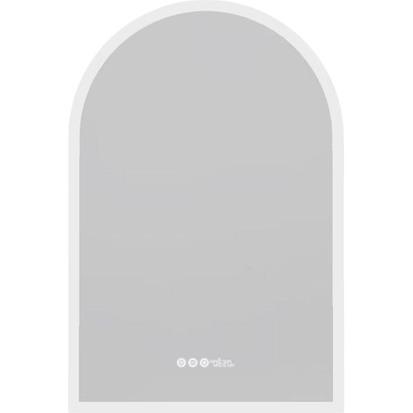 Specchio Curvo Veridian - Con Illuminazione - Per Il Bagno, Il Trucco E Il Montaggio A Parete - Luce Dimmerabile Con Funzione Di Disappannamento - 60X90 Cm-image