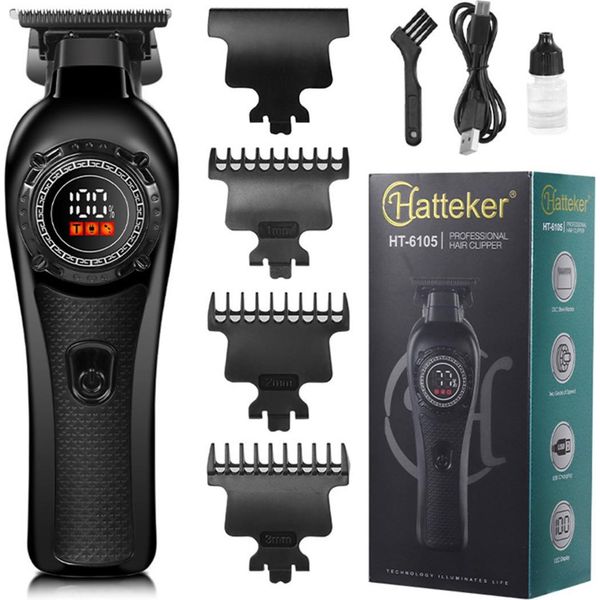 Inf Tagliacapelli Professionale Per Incisioni Con Display Led E Ricarica Usb Nero-image