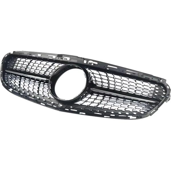 Griglia Noir Zyron - Griglia Paraurti Anteriore Noir - Per Mercedes Classe E W212 (2014-2016) - Look Diamond E63 Amg - Nero Lucido - Accessori Auto-image