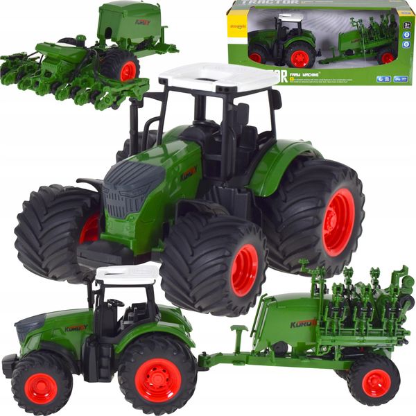 Lolex | Trattore Con Seminatrice - Ruote Di Gomma - Setaccio Mobile - Per Bambini A Partire Da 3 Anni - Design Robusto-image