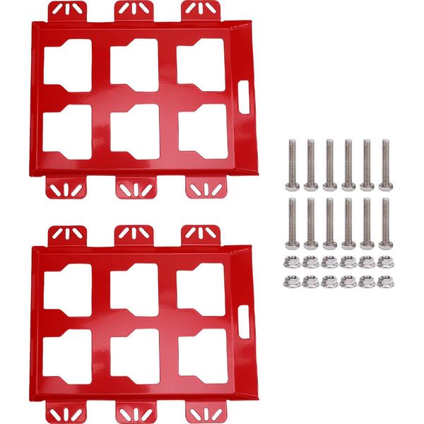 Piastra Di Montaggio Per Cassetta Degli Attrezzi, Capacità Di Carico Di 100 Libbre, Stoccaggio, Base In Metallo, Ricambio Per Packout, Rosso-image