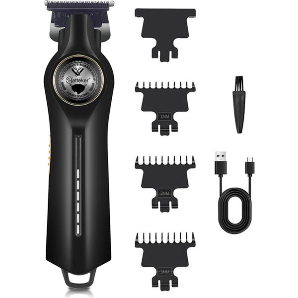 Inf Tagliacapelli Professionale Ricaricabile Usb - Lama Staccabile Per Fade & Calvizie Nero-image