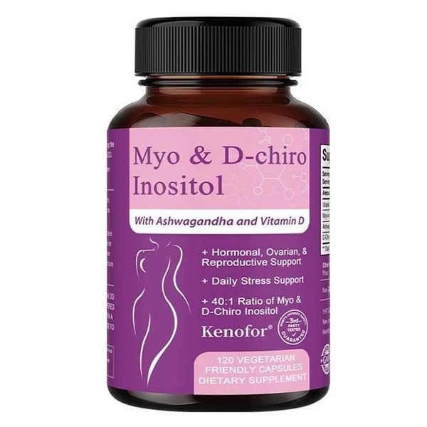 Myo & D-Chiro Inositolo (120 Capsule) Integratore Alimentare, Salute Delle Donne, Mestruazioni, Umore, Equilibrio Ormonale-image