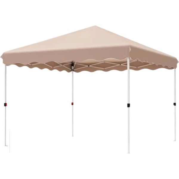 Fioren Gazebo Pop-Up Paviljoen - 3X3 M - Impermeabile E Uv 50+ - Incluso Zandbag E Borsa Di Trasporto - Beige - Per Giardino, Terrazza Ed Eventi All'aperto-image