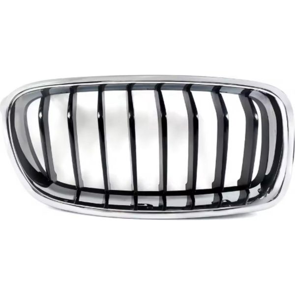 Griglia A Rene Vanta - Griglia A Rene Anteriore Destra - Per Bmw Serie 3 F30/F31/F35 (2012-2018) - Cromo E Nero-image