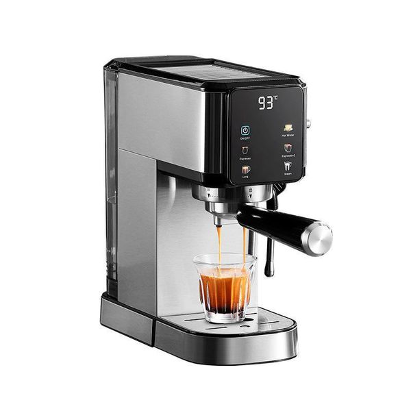 Macchina Per Caffè Espresso Forsmano 20 Bar Con Touchscreen, Montalatte E Funzione Di Preinfusione, Serbatoio Dell'acqua Da 1 Litro, Lancia Vapore, Acciaio Inox-image