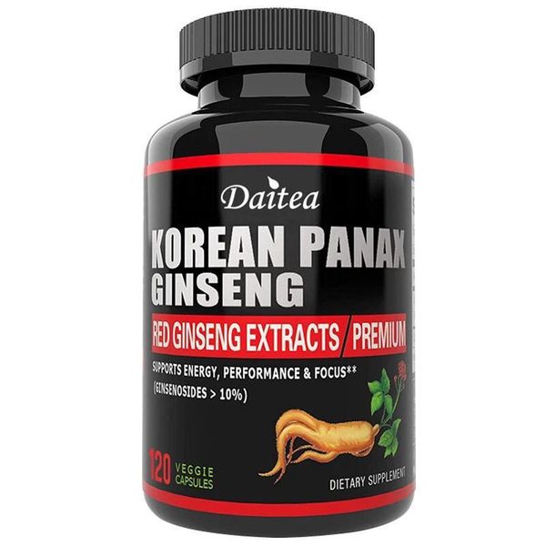 Ginseng Coreano Rosso 1000Mg (120 Capsule) Integratore Alimentare, Energia, Resistenza, Salute Sessuale, Umore, Resistenza, Fertilità-image
