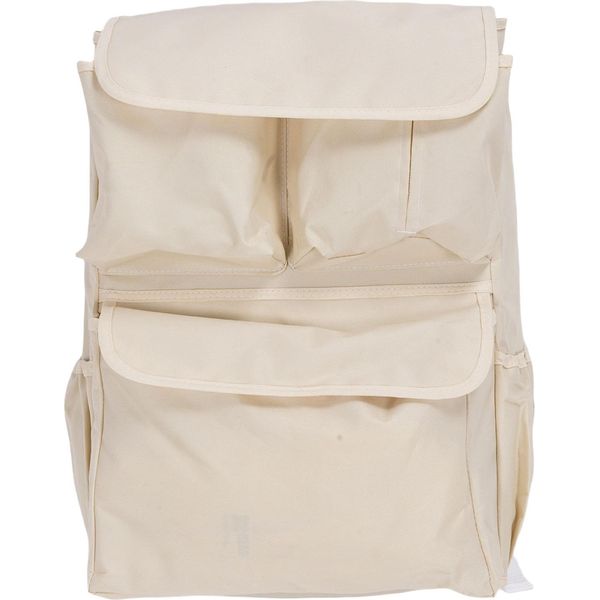 Borsa Appendi Carrozzina Universale, In Tessuto Oxford, Organizer Per Bambini Con Portabibite, Tasche Multiple, Beige-image