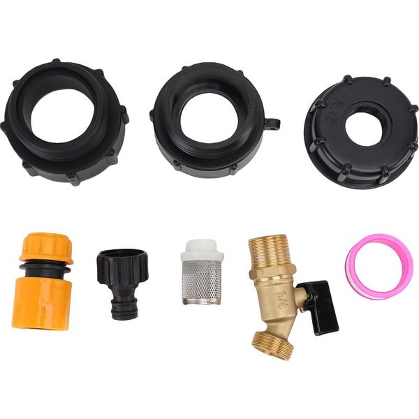 Adattatore Per Serbatoio Ibc Tubo Flessibile 62 Filettatura Fine S60X6 Rubinetto Di Collegamento Acqua Ottone-image