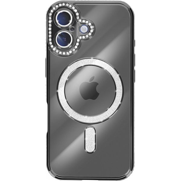 Avizar, Custodia Compatibile Con Iphone 17 Magsafe Con Bordo In Strass, Nera-image