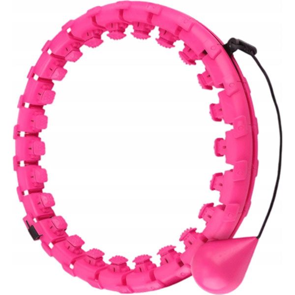 Hula Hoop Dimagrante Con Peso E Rilievi Massaggianti Per Allenamento, Rosa-image