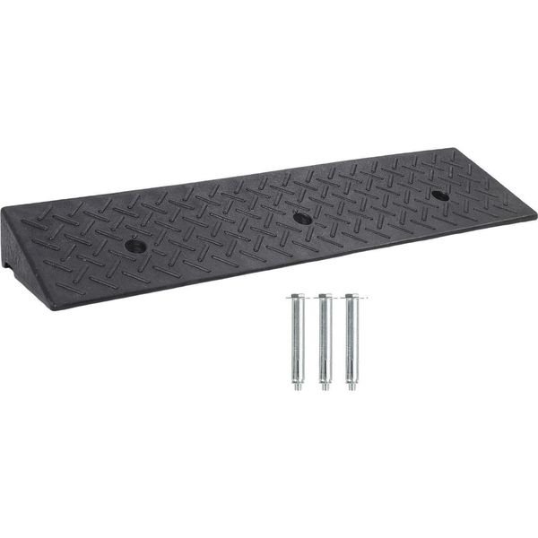 Robusta Rampa In Gomma Per Marciapiedi, Portatile, Alta 7,6 Cm, Rampe Di Soglia Per Passi Carrabili, Limiti Di Velocità Per Biciclette Da Strada-image