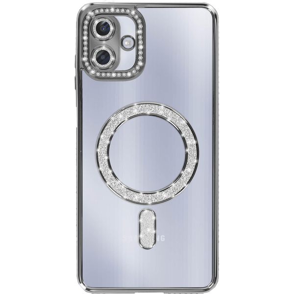 Avizar, Custodia Compatibile Con Magsafe Per Galaxy A07 Con Bordo In Strass, Nero-image