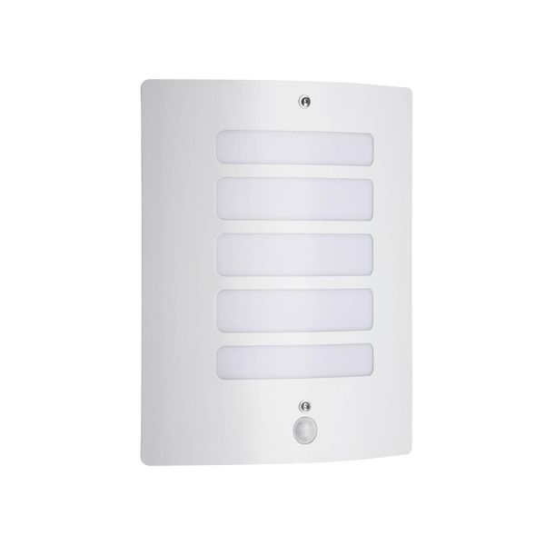 Brilliant Lampe Todd AußEnwandleuchte Bewegungsmelder Weiß 1X A60, E27, 60W, Geeignet FüR Normallampen (Nicht Enthalten) Ip-Schutzart: 44 - SpritzwassergeschüTzt-image