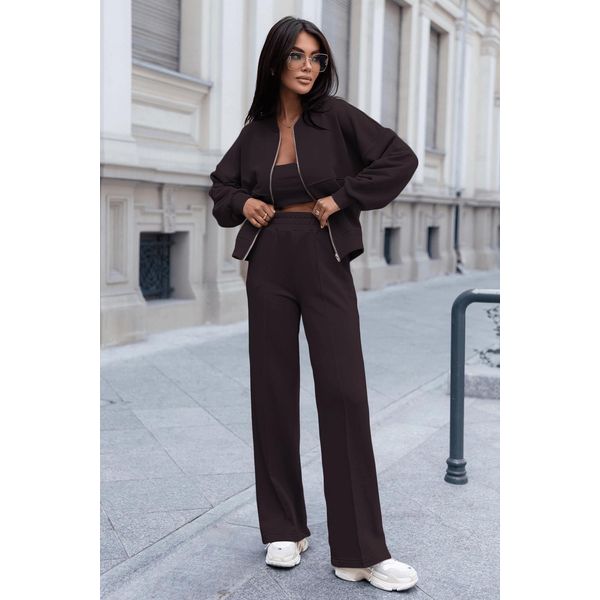 Ivon Set Donna Frinage Marrone Scuro M/L-image