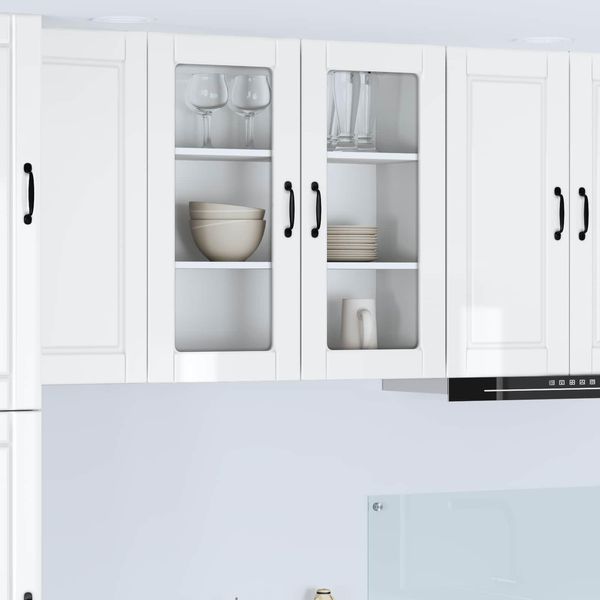Vidaxl Armadio Da Cucina Bianco Lucido 80 X 31 X 80 Cm Materiale A Base Di Legno-image
