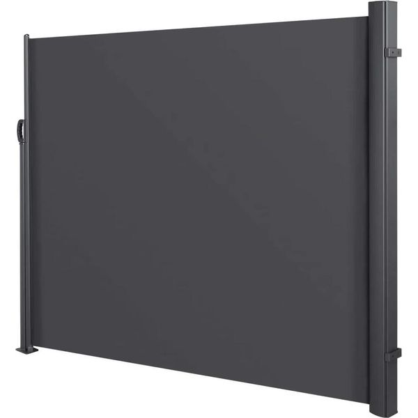 Windbreak Valora Estensibile - 300 X 180 Cm - Tenda Laterale Per Patio - Ombrellone Estensibile - Campeggio, Balcone O Giardino - Grigio-image