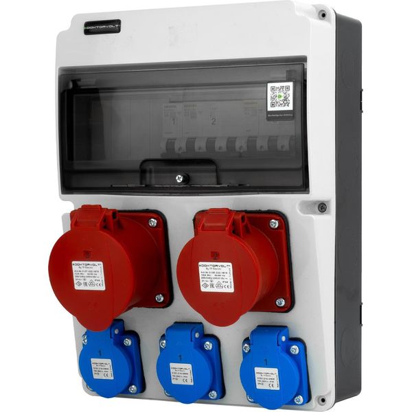 Distributore Di Corrente Da Cantiere Cee 32A 16A JUN-S 3X230V Distributore Di Corrente Da Parete Doktorvolt DV-5565-D-image