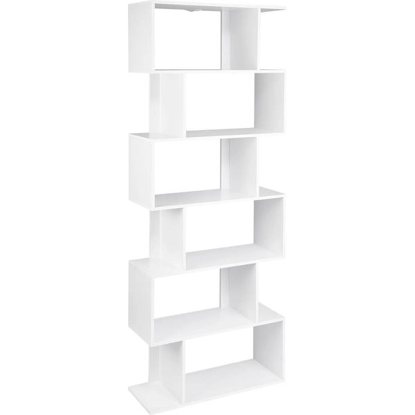 Libreria - Scaffale A Cubo Con 6 Scomparti - Indipendente, Design Moderno, Mdf, Aperto Senza Ante, 60 X 23,5 X 160 Cm - Bianco-image