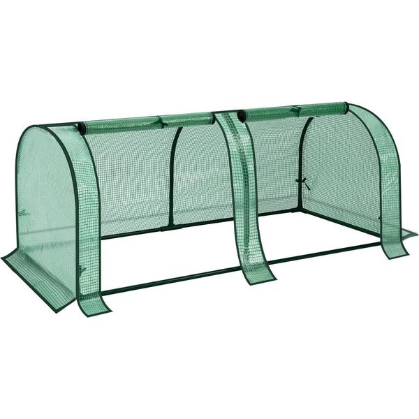 Serra In Politene - Serra A Tunnel Ad Arco Singolo - Resistente Ai Raggi Uv - Impermeabile - Per Il Giardino - Verde-image