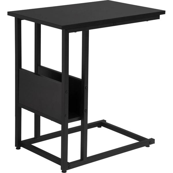 Tavolino Da Divano - Tavolino A C/Tavolino - Struttura In Metallo - Piano In Mdf - Dimensioni 55 X 36 X 59,5 Cm - Portata 10 Kg - Nero-image
