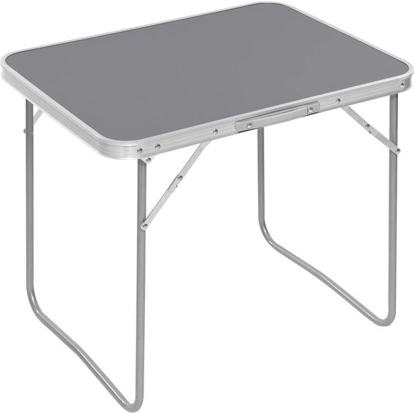 Tavolo Da Campeggio - Tavolo Da Picnic Pieghevole - Alluminio - Con Maniglia Per Il Trasporto - Rettangolare 70 X 60 X 50 Cm - Per 2 Persone - Grigio-image