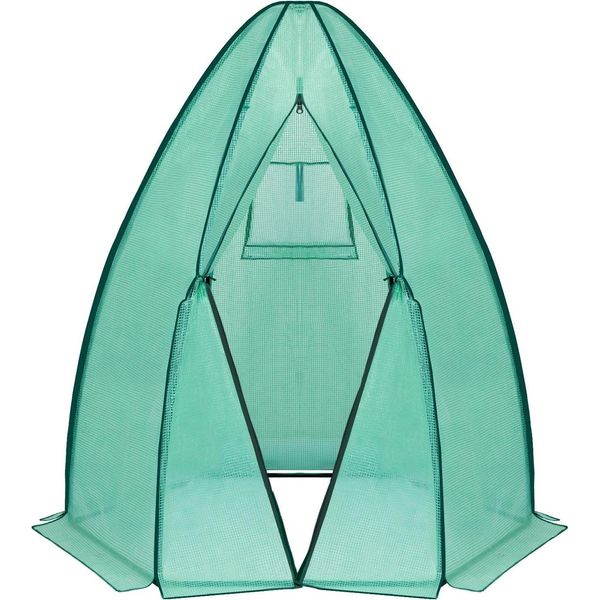 Serra - Mini Casa Per Piante - 69×49×158 Cm - Struttura In Pe E Acciaio Tubolare - Resistente Agli Strappi - Resistente Ai Raggi Uv - Stabile - Misura S-image