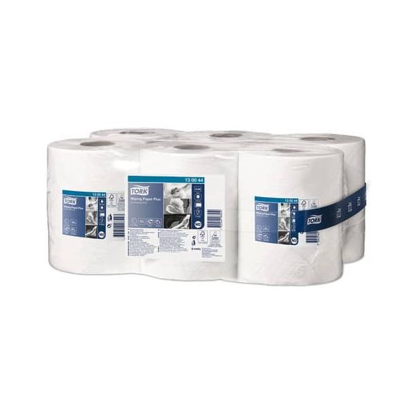 Tork® 101220 Salviette - 2 Veli, 23,5 X 34 Cm, Bianco, 6 Rotoli Da 125 M Ciascuno-image