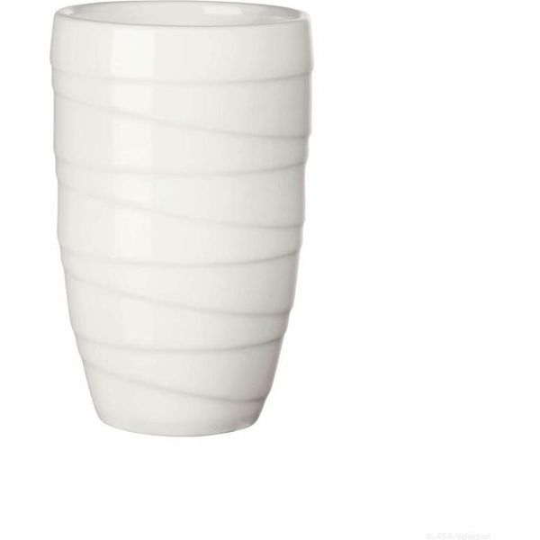 Asa Selection Thermo Thermobecher Twisted, Kaffeebecher, Kaffee Becher, Tasse, Porzellan, Weiß, 350 Ml, 33705024-image