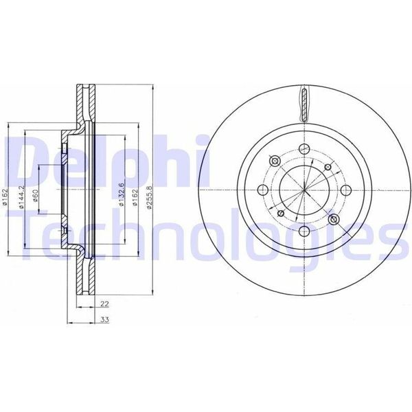 2X Delphi Disco Freno BG4340 Per Suzuki Swift Iv (Fz Nz) 40 1Mm 255Mm-image