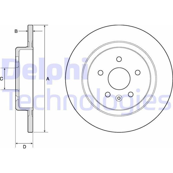2X Disco Freno Delphi BG4760C Per Opel Astra K Sports Tourer (B16) 45Mm 288Mm-image