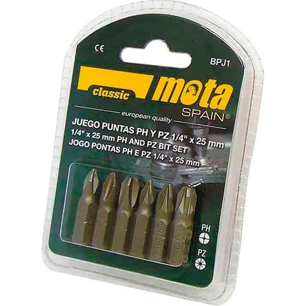 Mota Herramientas Bpj1 Ph/Pz Tips 25 Mm 6 Unità Argento Argento Taglia Unica-image