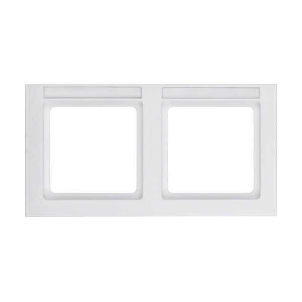 Berker 10226099 Cornice Con Campo Di Scrittura Inseribile Bianco Polare E Berker Q.3-image