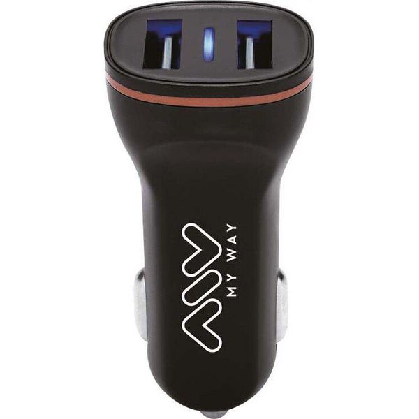 Myway Caricabatterie Da Auto Da 3,1A Nero Taglia Unica / Spina Ue 220V Nero Taglia Unica-image