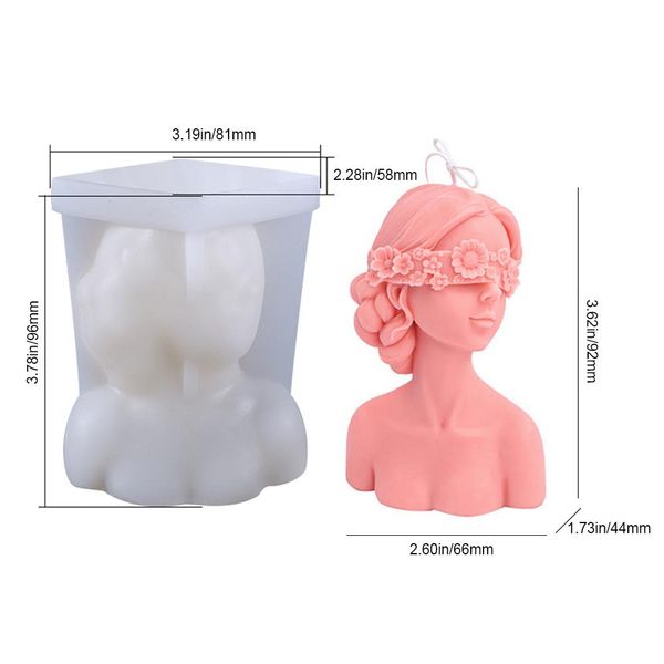 Muffa Della Candela Del Silicone Di Diy, Muffa Della Candela Della Colata Del Silicone 3D, Muffa Del Silicone Di Forma Del Corpo-image
