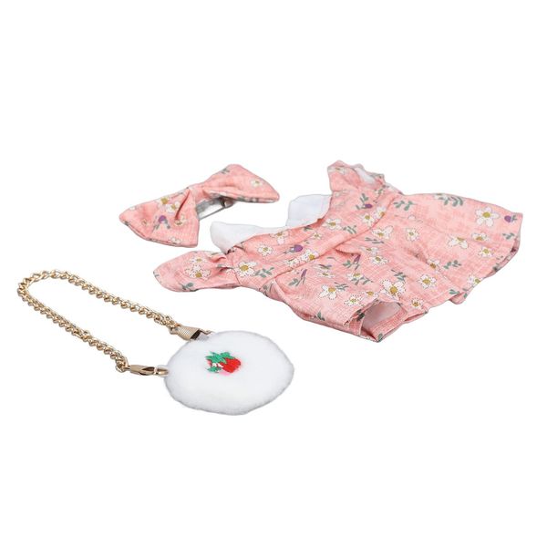 Set Di Vestiti Per Bambole Di Peluche, Accessori Per Vestiti Per Bambole, Vestito Per Bambole Con Borsa Con Fiocco, Abbigliamento Per Bambole Di Peluche, Vestito Per Bambole Di Peluche Da 20 Cm, Accessori Per Vestiti Per Giocattoli Di Peluche-image