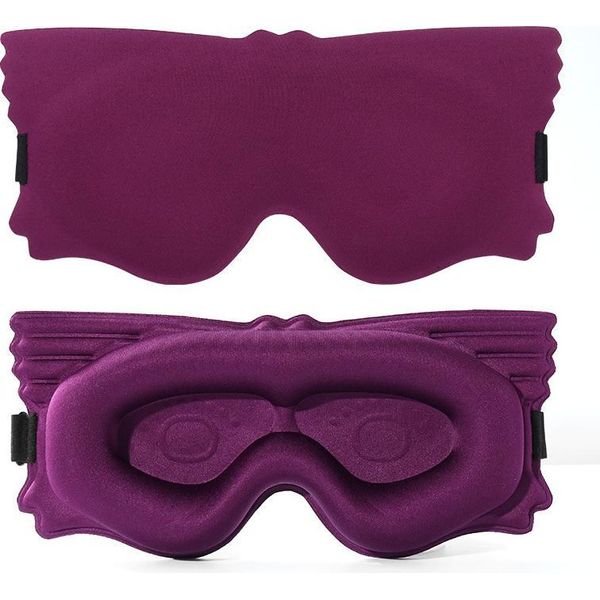 Inf Maschera Per Il Sonno A Forma Di 3D - Perfetta Per Bloccare La Luce Viola Scuro-image