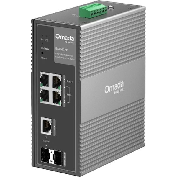 Tp-Link IES206GPP Network Switch Managed Gigabit Ethernet (10/100/1000) Power Over Ethernet (Poe) Black-image