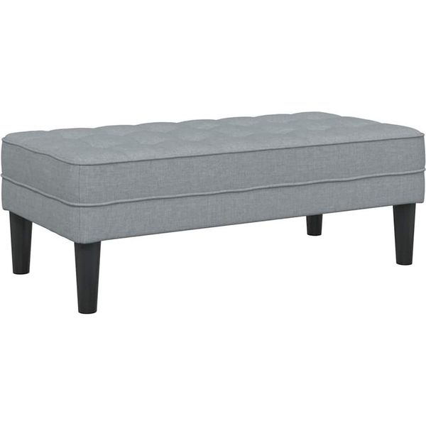 Syfax™ Panchina Con Cuscino Grigio Chiaro 113 X 57 X 39 Cm Tessuto-image