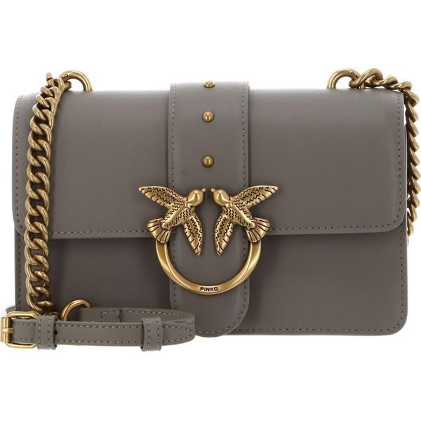 Pinko Borsa A Tracolla Borsa A Tracolla Love One Mini Cl Walnut - Antique Gold Grigio Talpa-image