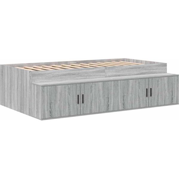 Syfax™ Struttura Del Letto Grigio Sonoma 80 X 200 Cm Legno Multistrato-image