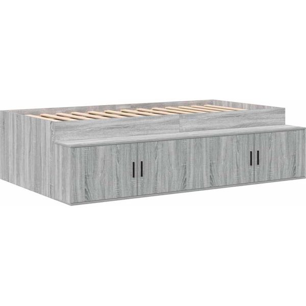 Syfax™ Struttura Del Letto Grigio Sonoma 90 X 190 Cm Legno Multistrato-image