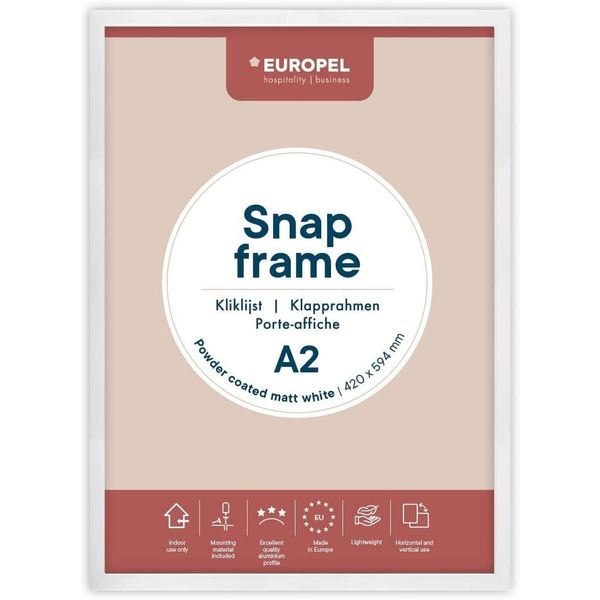 Europel 355075 Cornice Per Poster Europel Premium+, Din A2, Bianco-image