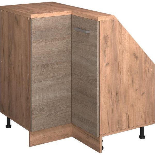 Vicco Mobile Sottotetto Mobile Angolare Rion, 75.6 X 81.6 Cm Con 1 Porta, Rovere Sonoma/Goldkraft/Quercia Dorata-image